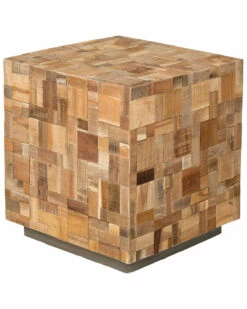 Flash Sale 🥰 East At Main Jane Recycled Teak End Table Home End & Side Tables ⭐