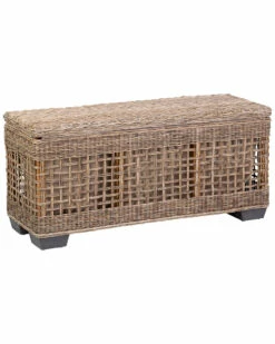 Best Sale 😍 East At Main Kalila Rattan Bench Home Accent Chairs 🧨