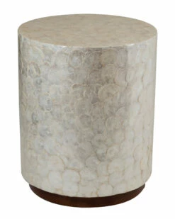 Best deal โ๏ธ East At Main Sable Off-White Wood And Capiz Round Accent Table Home End & Side Tables ๐ฏ