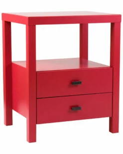 Buy ⭐ East At Main Westwood Red Acacia Wood Square Accent Table Home End & Side Tables 👏