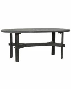 Cheap 👍 East At Main Rhett Acacia Wood Oval Coffee Table Home Coffee Tables 😀